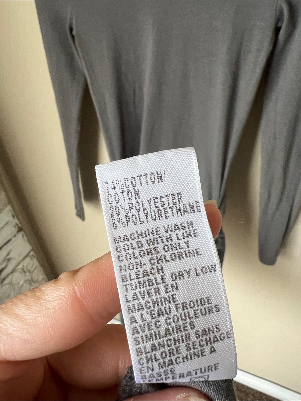 James Perse grey sueded cotton ruched long sleeve maxi dress - Picture 7 of 9